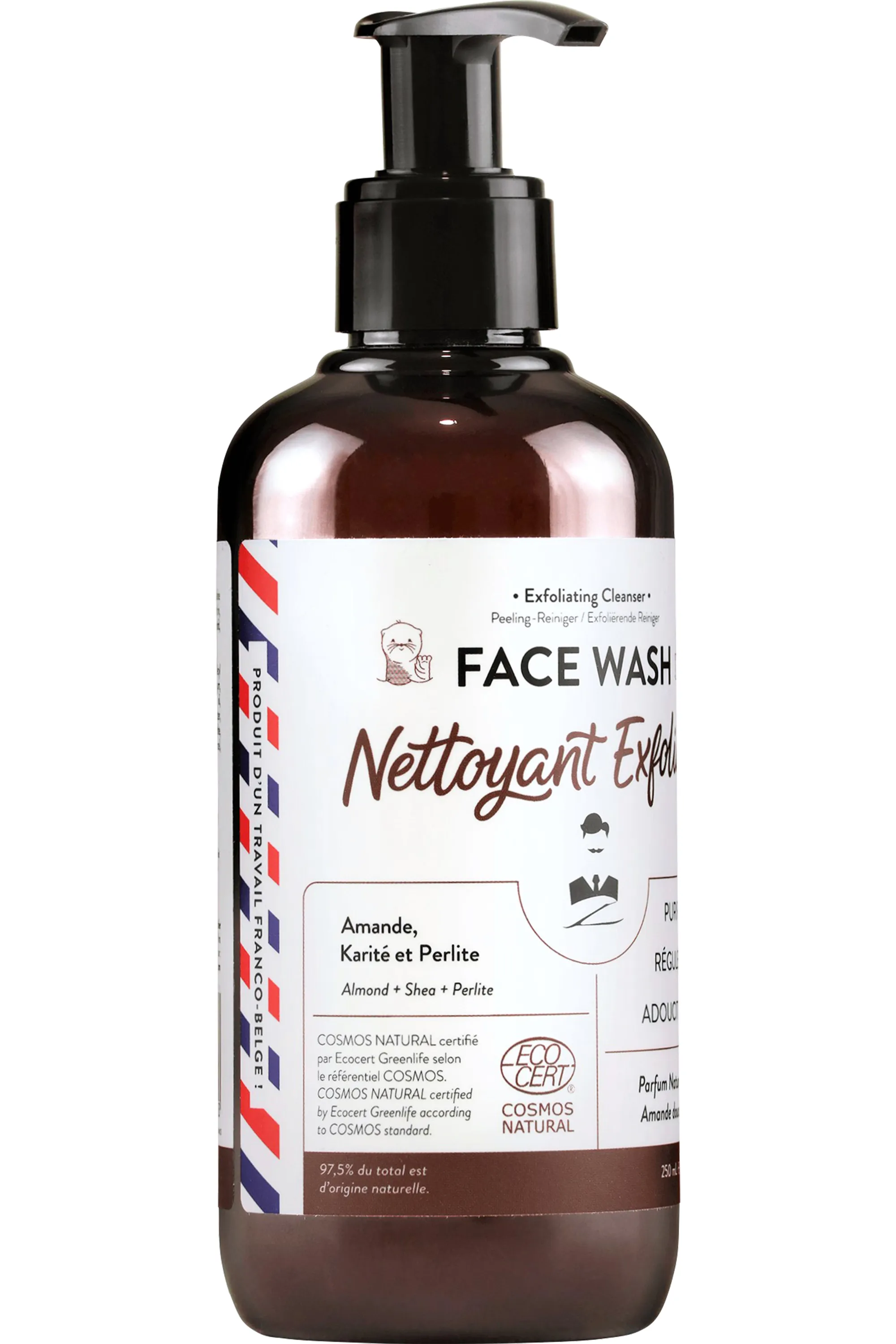 Monsieur Barbier Gel nettoyant exfoliant visage homme Face Wash-250 ml