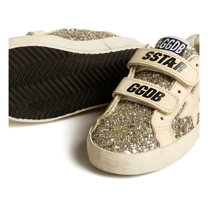 Golden Goose Baskets Scratchs Old School Paillettes Signature | Argenté