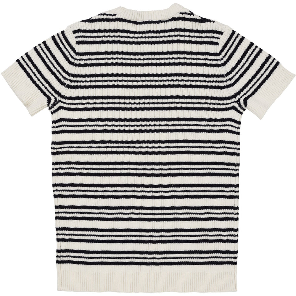 Køb COPENHAGEN COLORS Navy Stripe Strikket Rib T-shirt