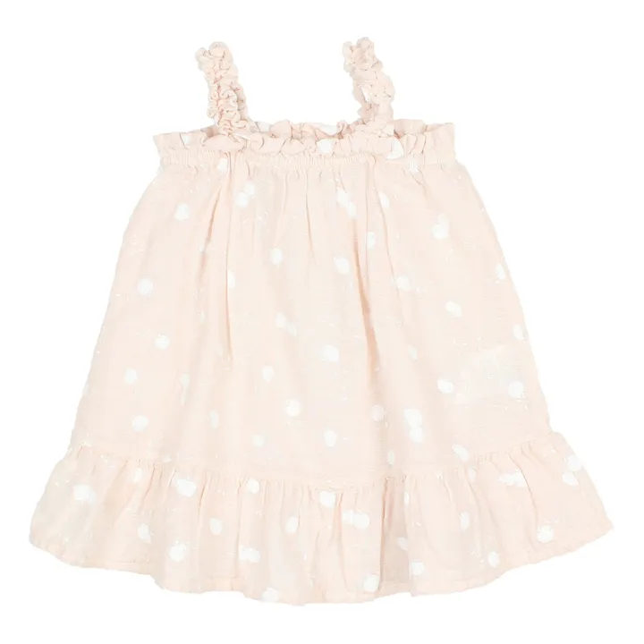 Búho Robe Gaze de Coton Bio Pommes Bébé | Rose pâle