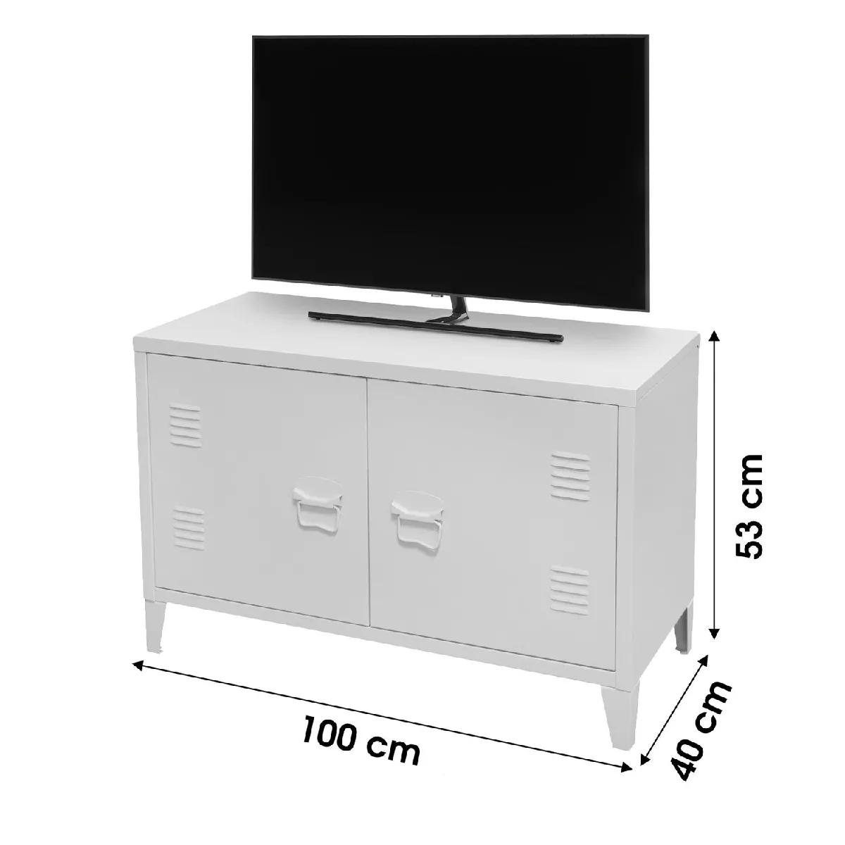 Urban Living Meuble TV Industriel White - Blanc