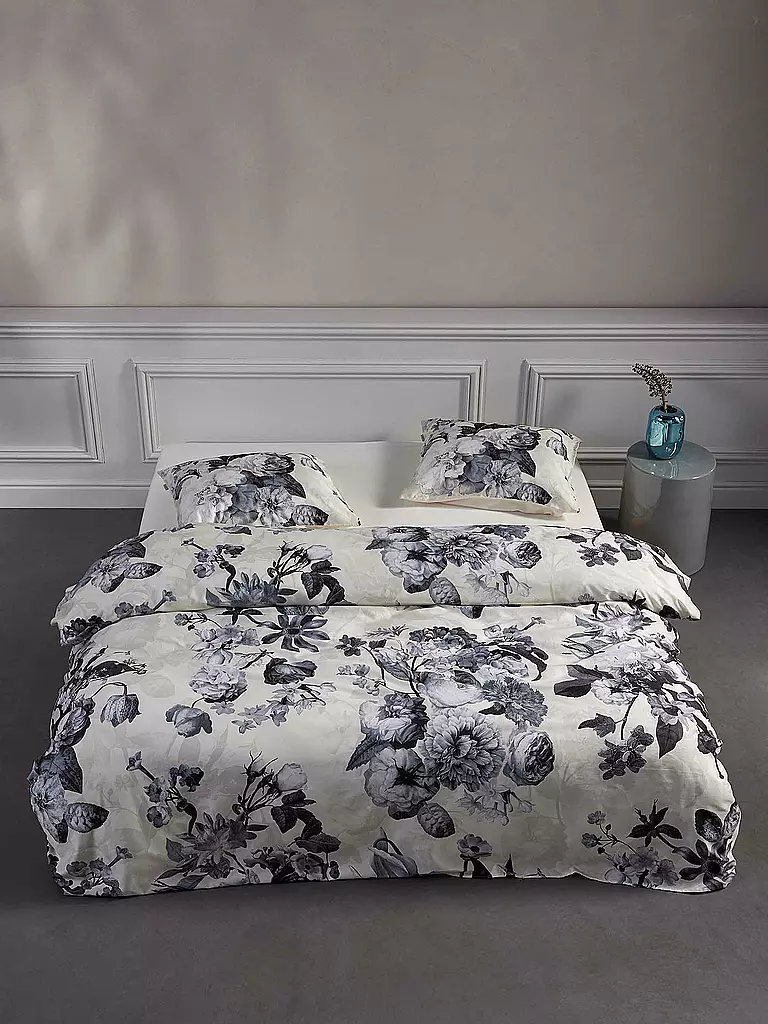 ESSENZA Satin-Bettwäsche FLOOR 70x90cm/140x200cm Vanilla beige