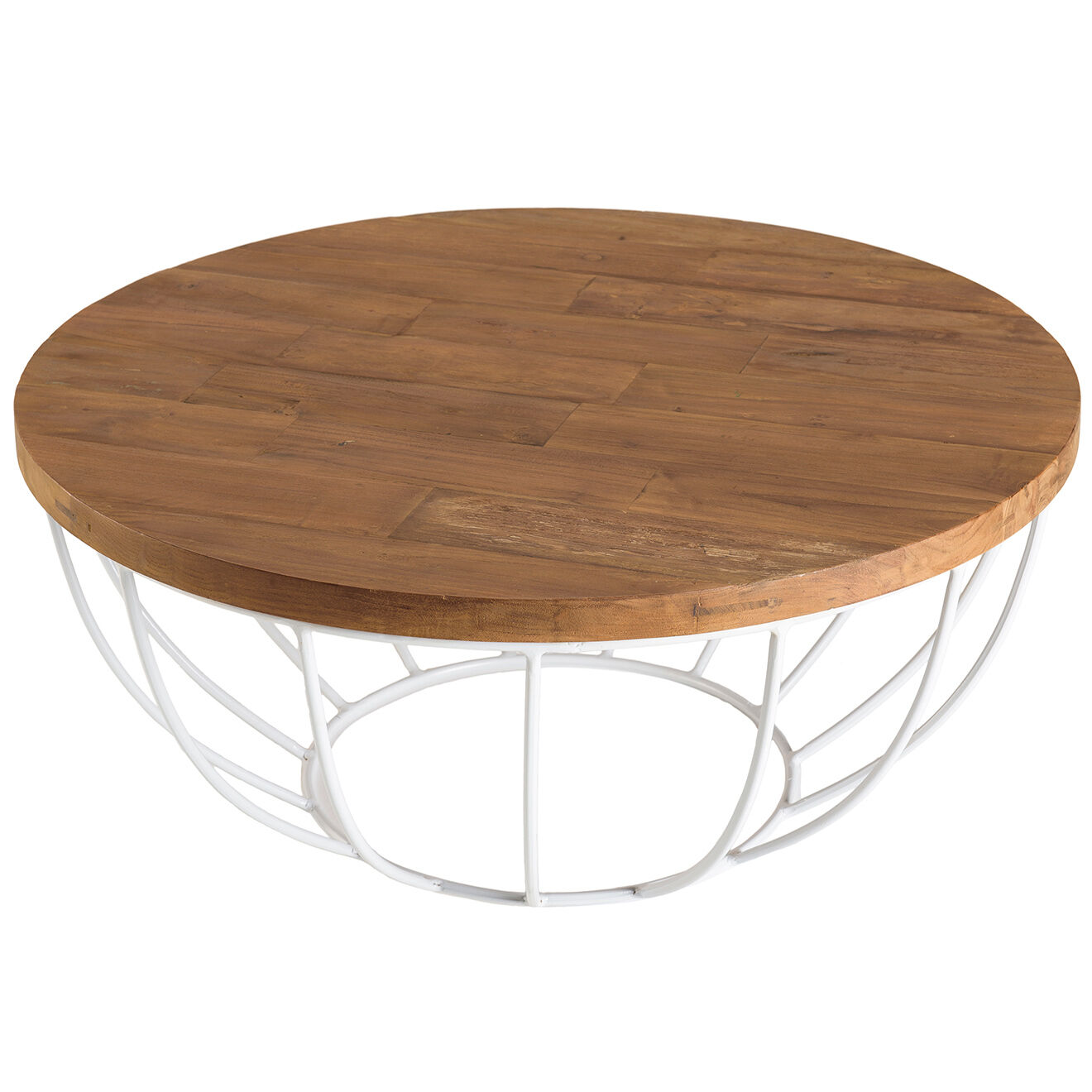 Macabane Table basse Sixtine bois naturel  - D.80xH.35 cm