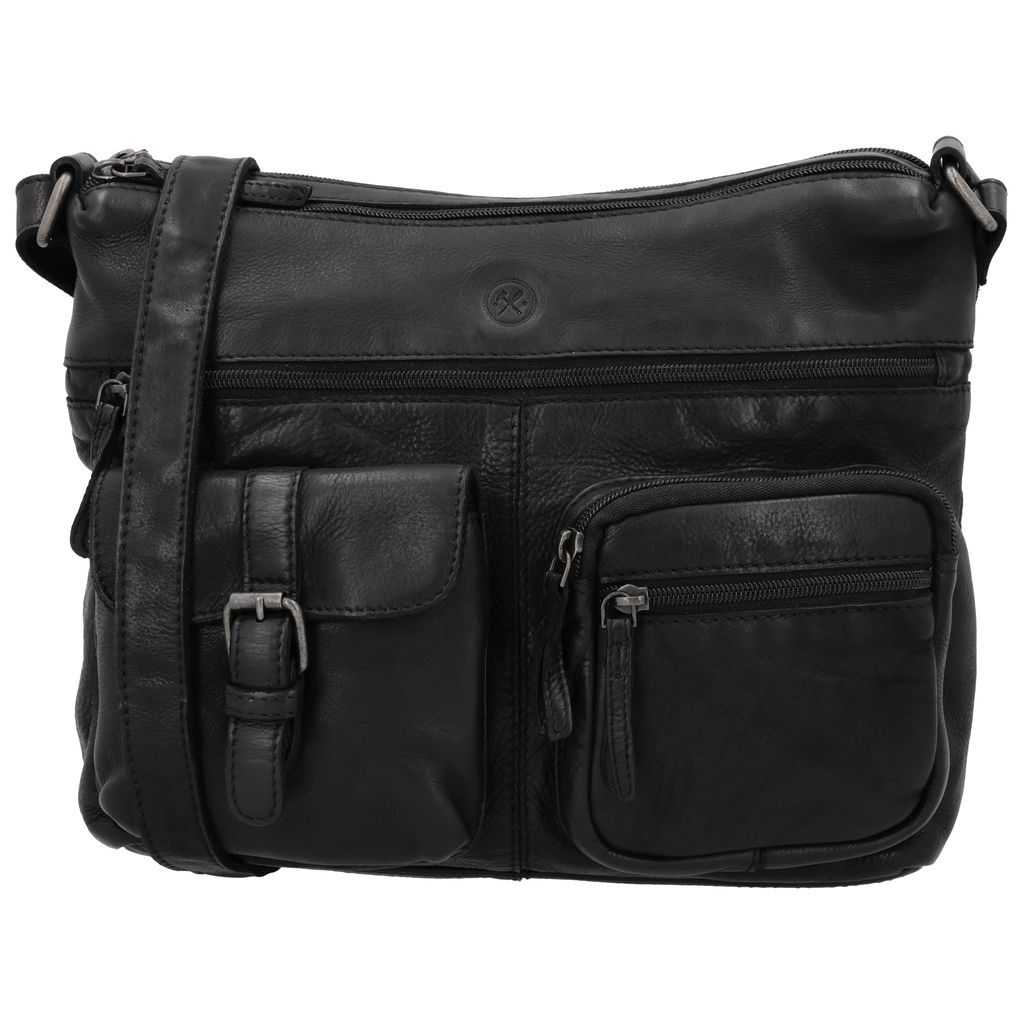 Hide & Stitches Paint Rock Crossbody Tas Zwart