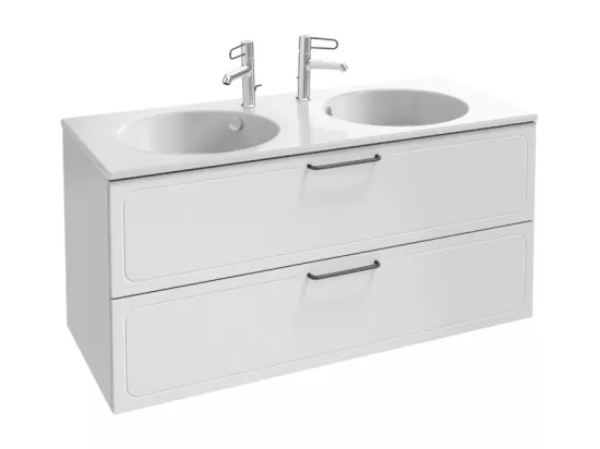 Meuble double vasque 120 cm JACOB DELAFON Odéon Rive Gauche blanc