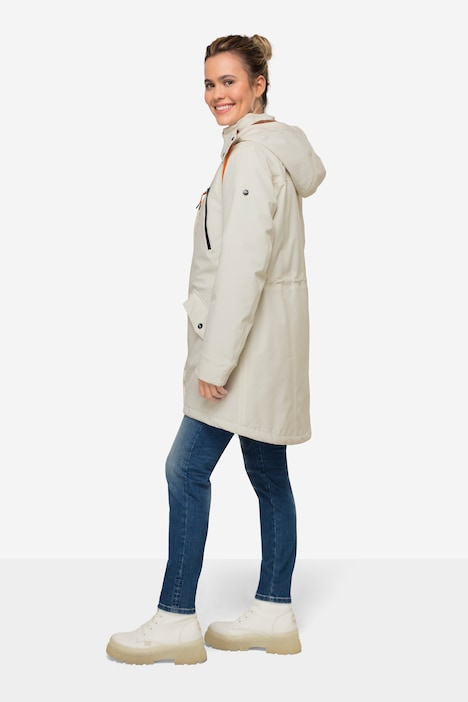 Funktions-Jacke, Kapuze, verdeckter Zipper, fällt kleiner aus