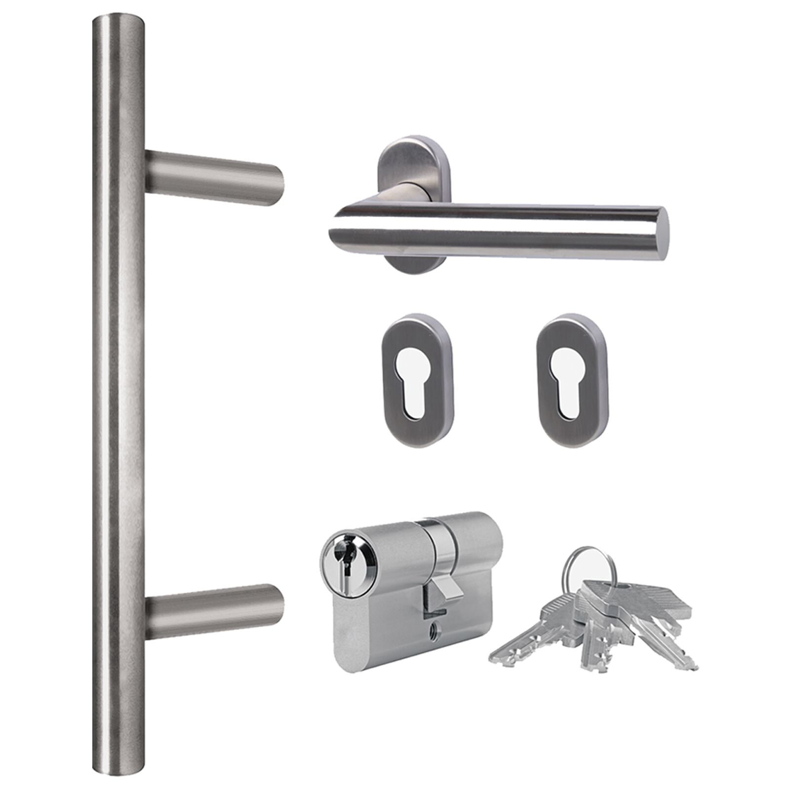 vidaXL Antraciet PVC Voordeur