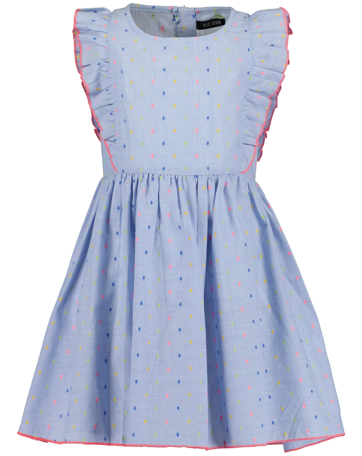 Kleid COLOR DOTS ärmellos in blau