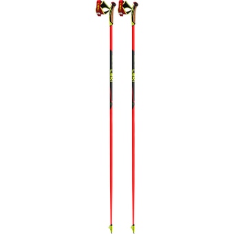 Leki HRC Marathon Rollski Stock Bright Red / Neonyellow / Black
