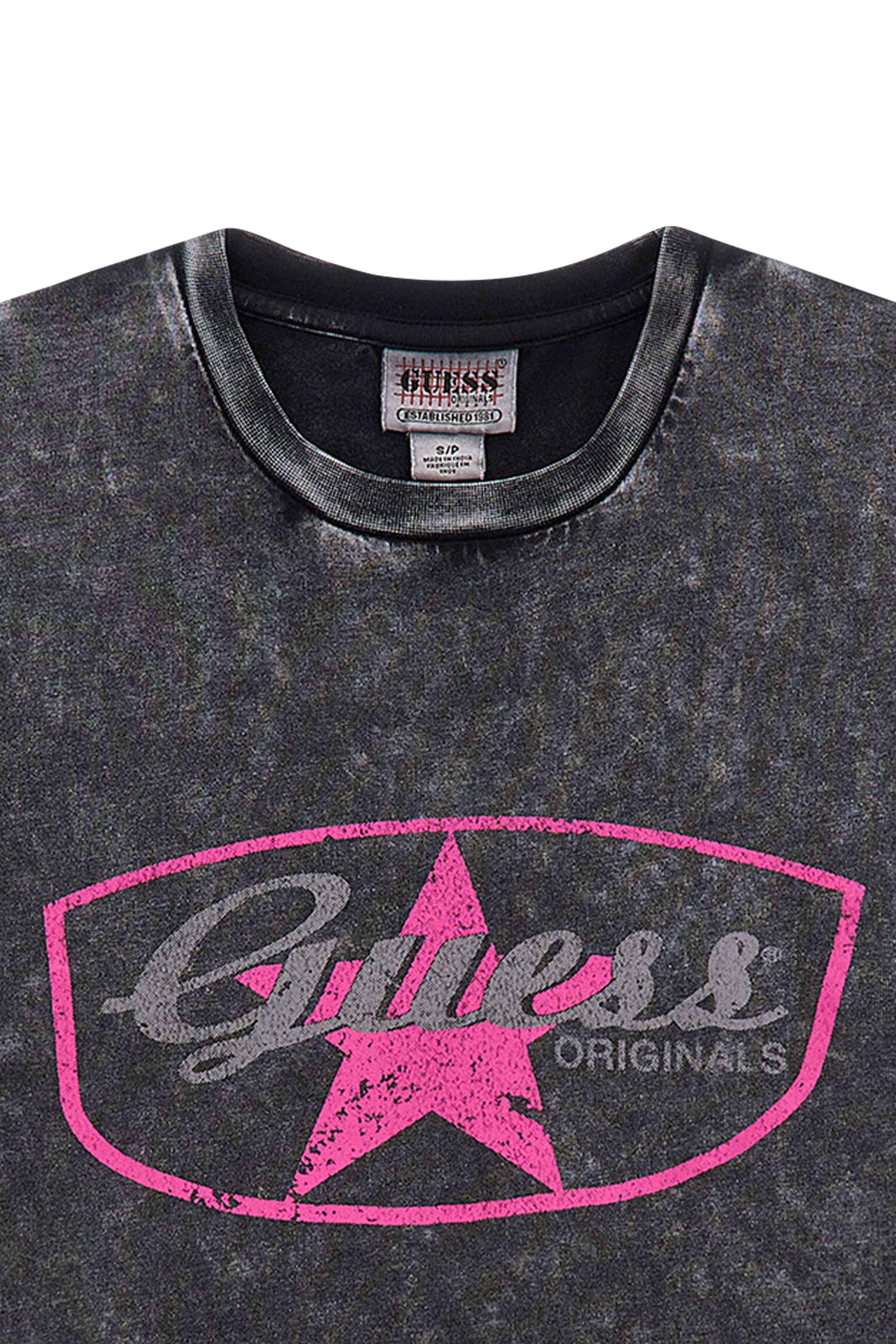 GUESS ORIGINALS T-shirt GO VTGE STAR BABY JTMU Noir
