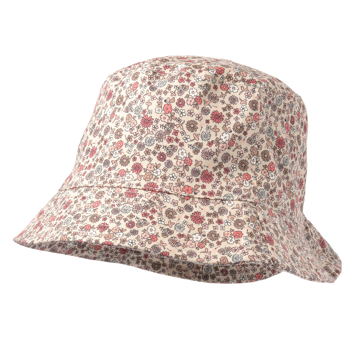 Topolino Mädchen Hut mit Blumen-Allover beige / rosa