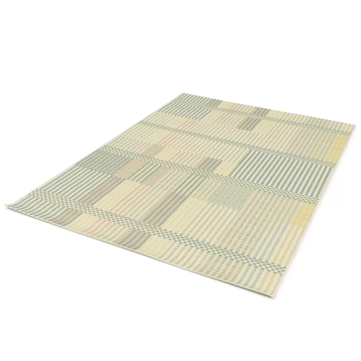 Flachwebteppich Star Flatweave creme,gelb,rosa,türkis