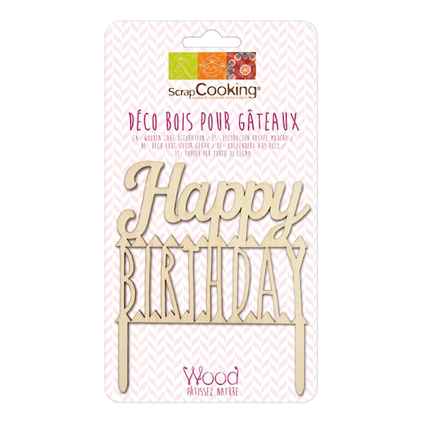 Déco bois pour gâteaux - H B Scrapcooking