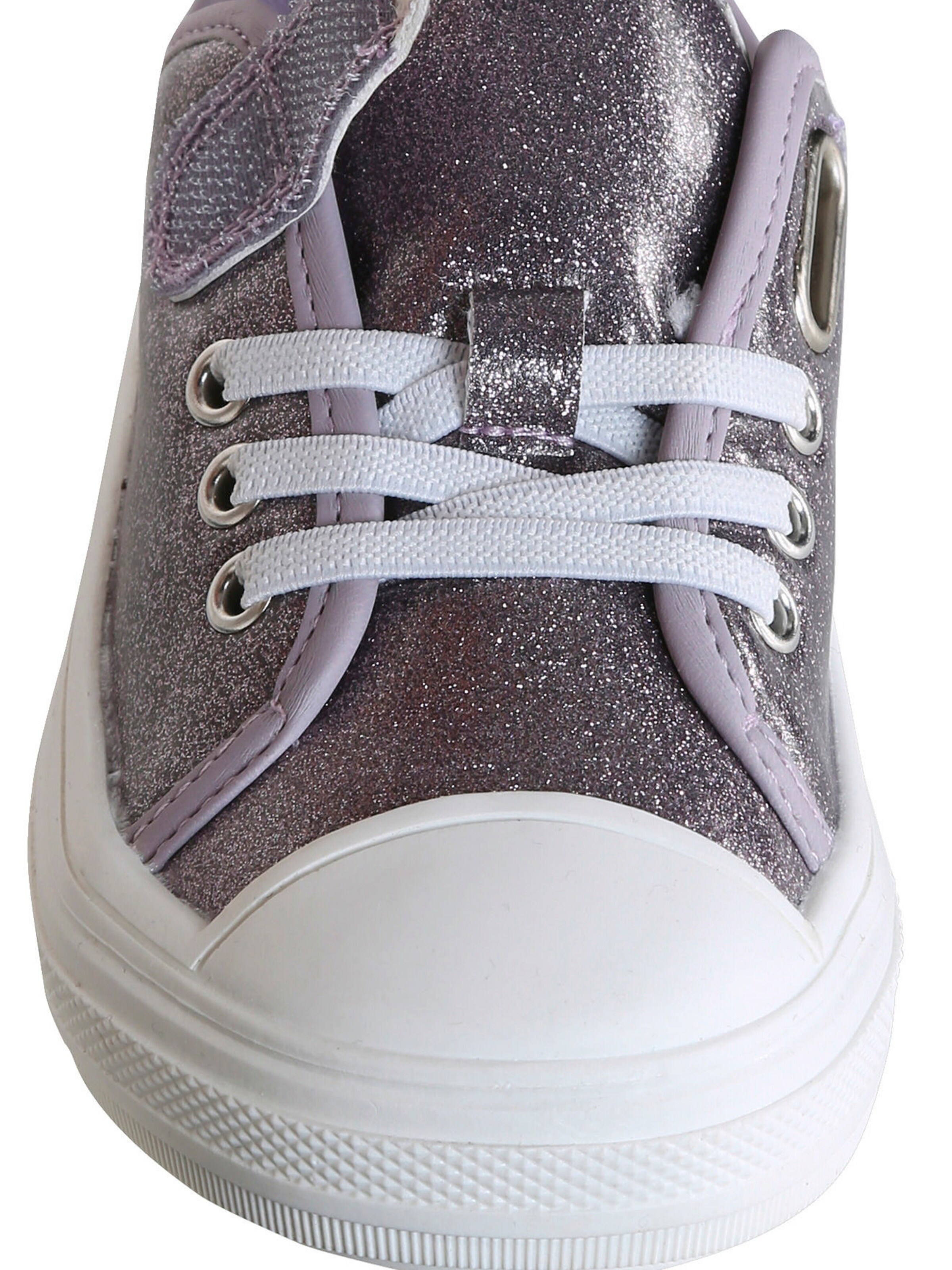 Vertbaudet Kinder Stoff-Sneakers mit Anziehtrick und elastischer Schnürung lila