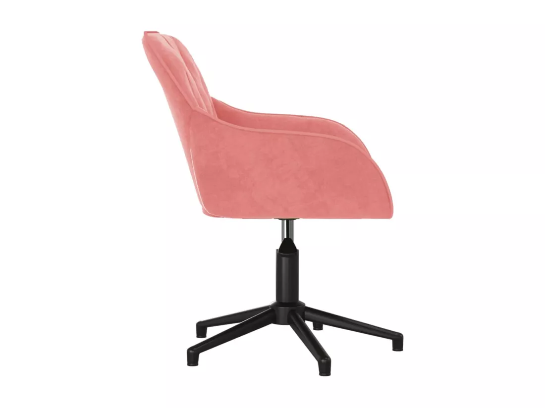 Chaise pivotante de bureau Rose Velours
