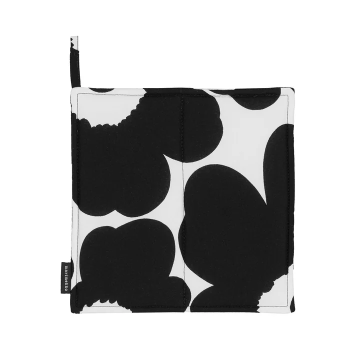 Marimekko - Pieni Unikko Topflappen, weiss / schwarz