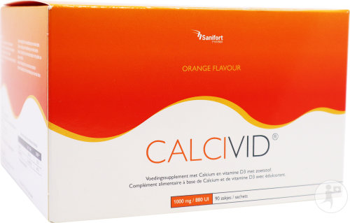 Calcivid 1000mg/880UI Saveur Orange 90 Sachets