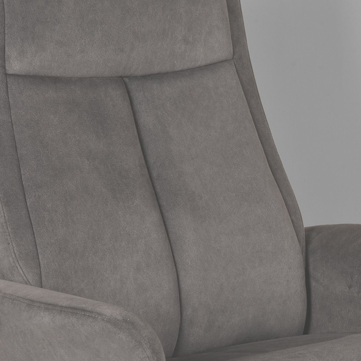 Relaxfauteuil met hocker Antraciet Cosmo CH-73.024 Bergen B77 x D76 x H105 cm
