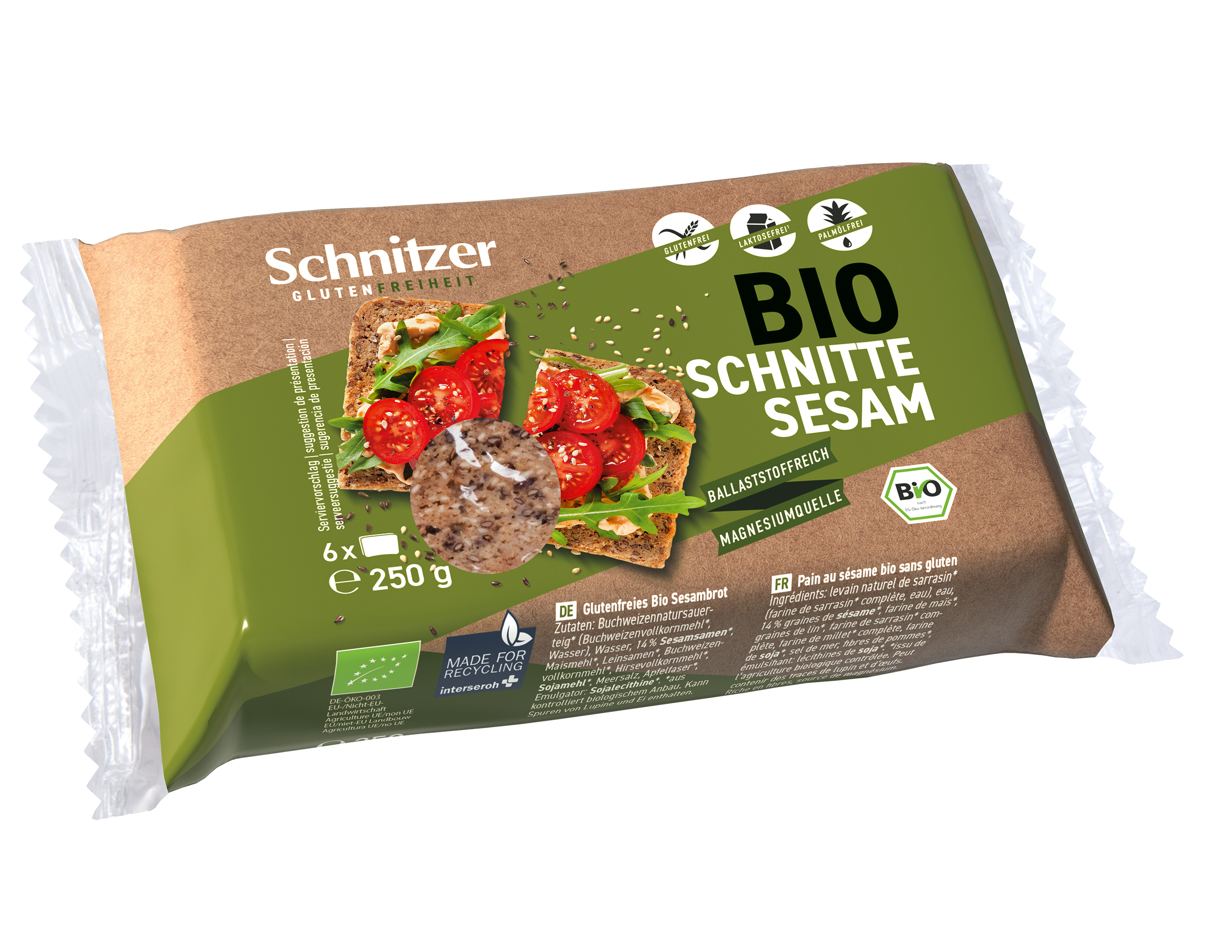 Schnitzer Bio Sesam Schnittbrot 250 g