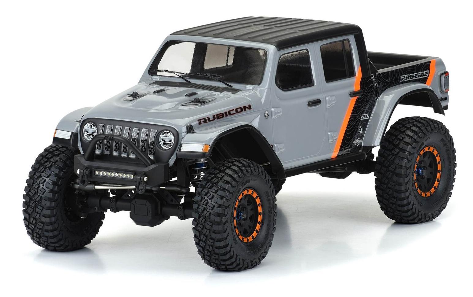Karosserie Jeep Gladiator 2020 unlackiert, 1:10Karosserie für Crawler mit 313 mm Radstand