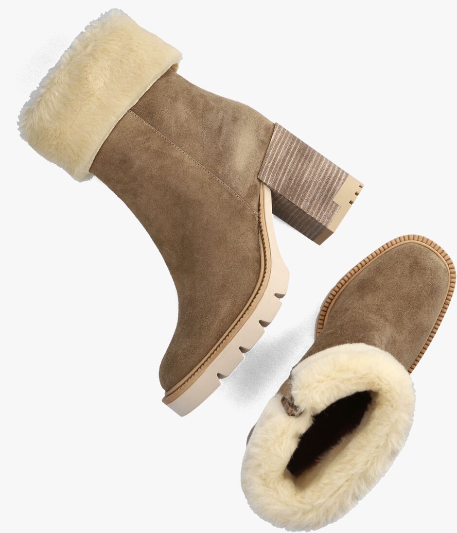 taupe lina locchi enkellaarsjes l1189