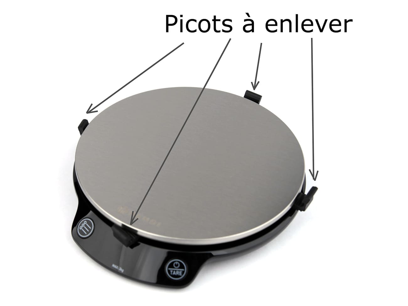 Balance de cuisine haute précision - 3 kg / 0,1 g - avec minuteur - Hendi