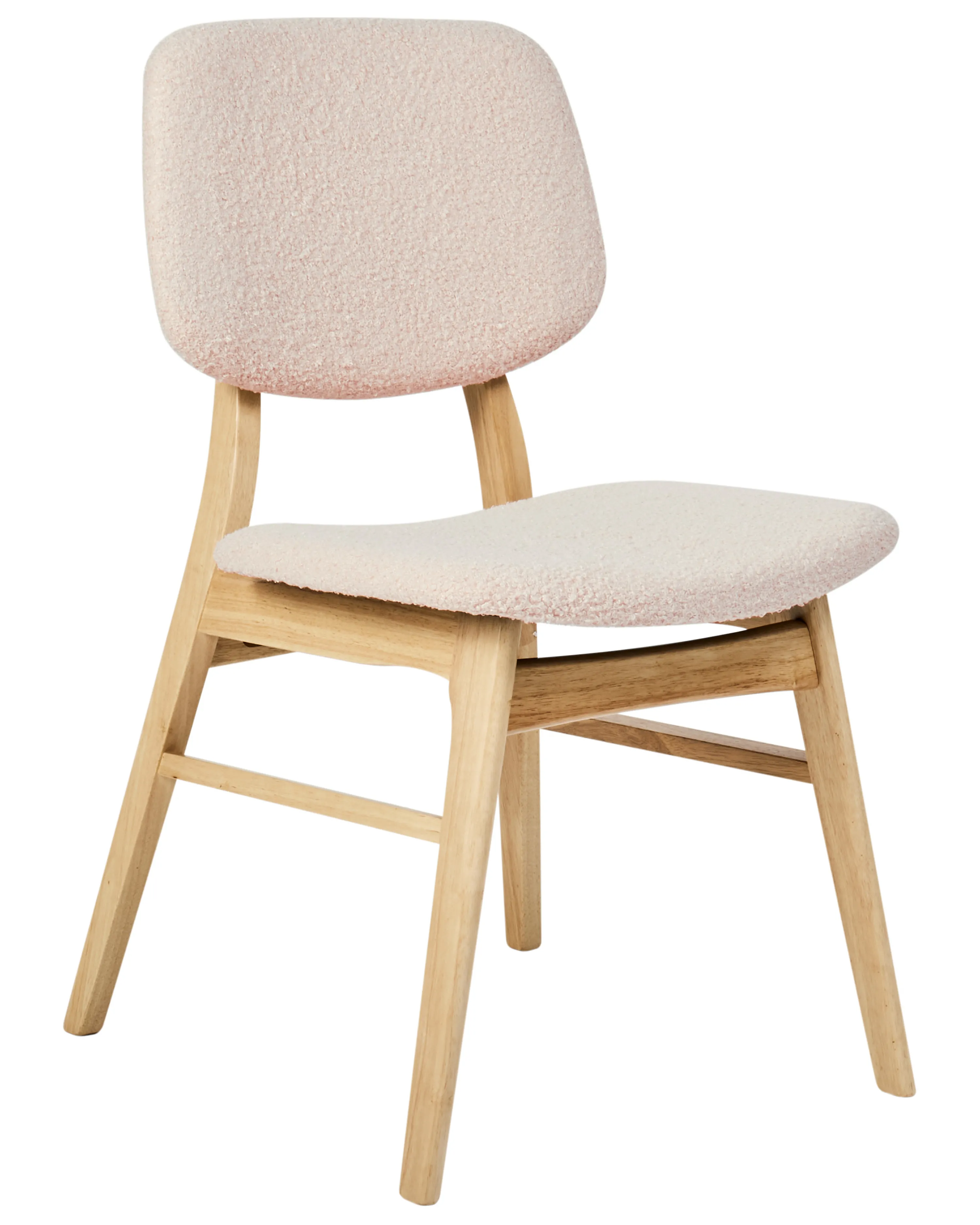 Set van 2 eetkamerstoelen ELAINE Hout Lichtbruin/beige