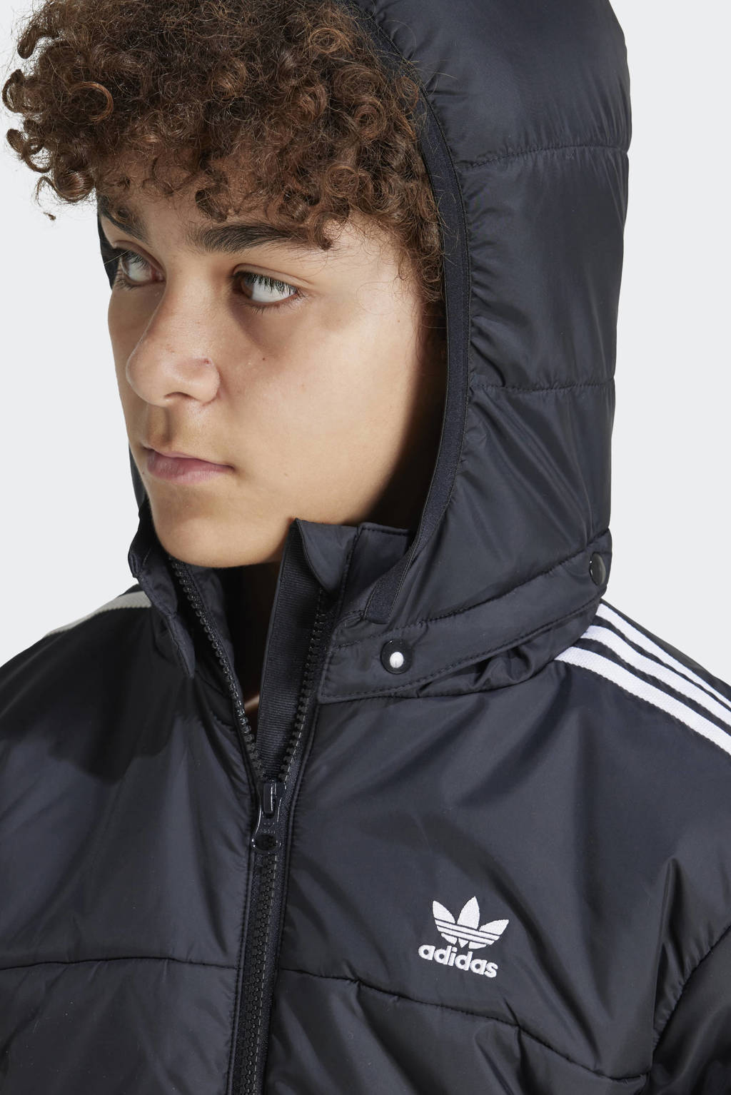 adidas jas Adicolor zwart/wit