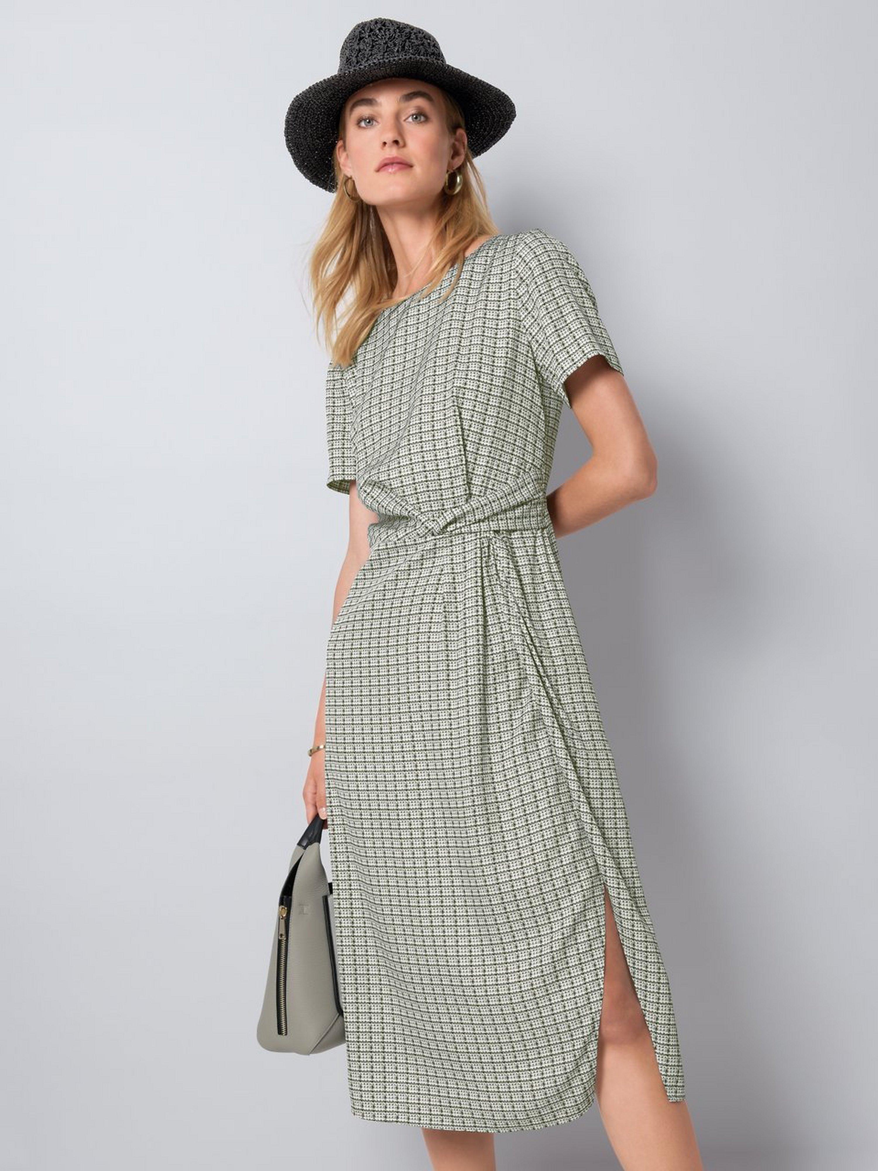 Kleid in Wickel-Optik