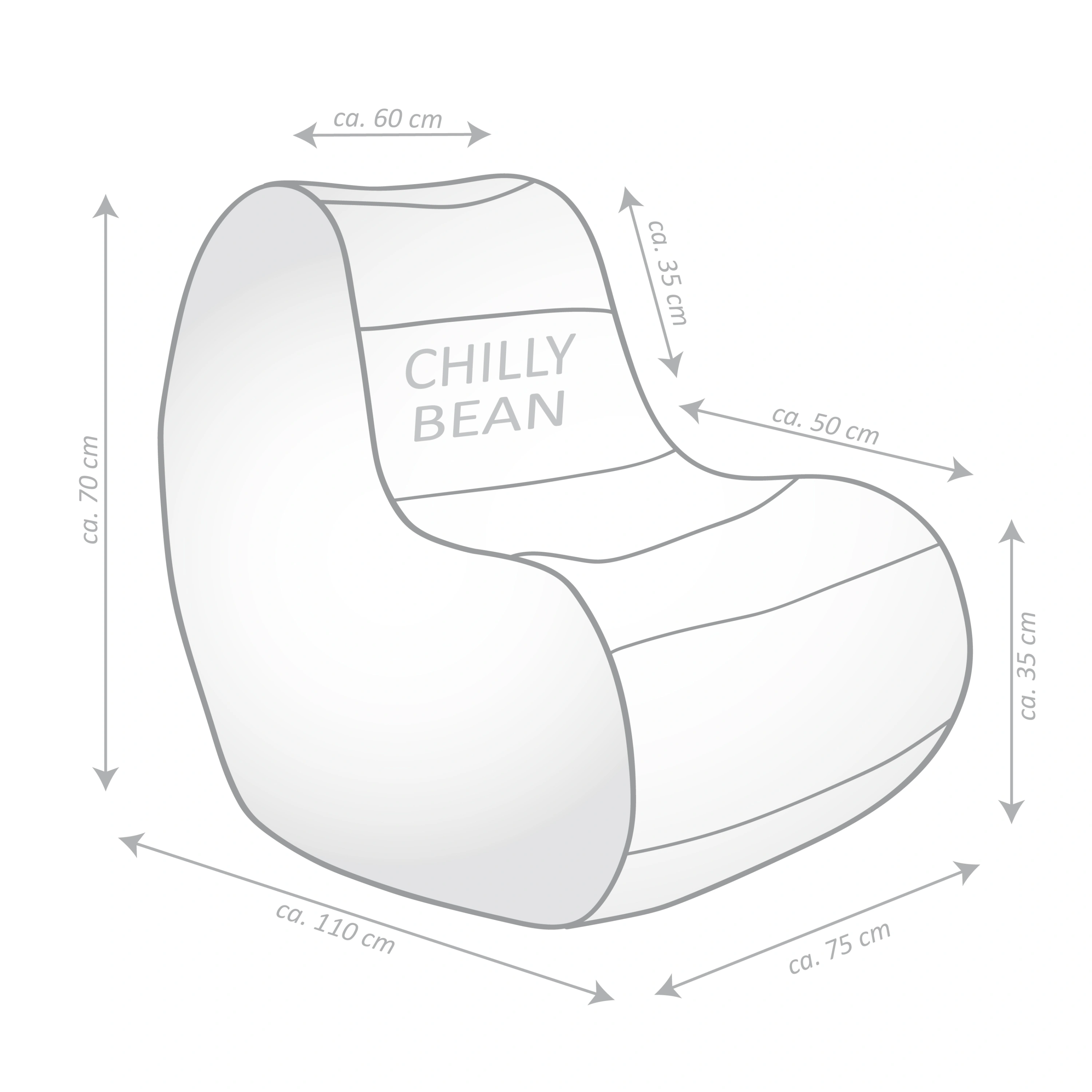 Sitzsack Chilly Bean Scuba (Farbe: petrol)