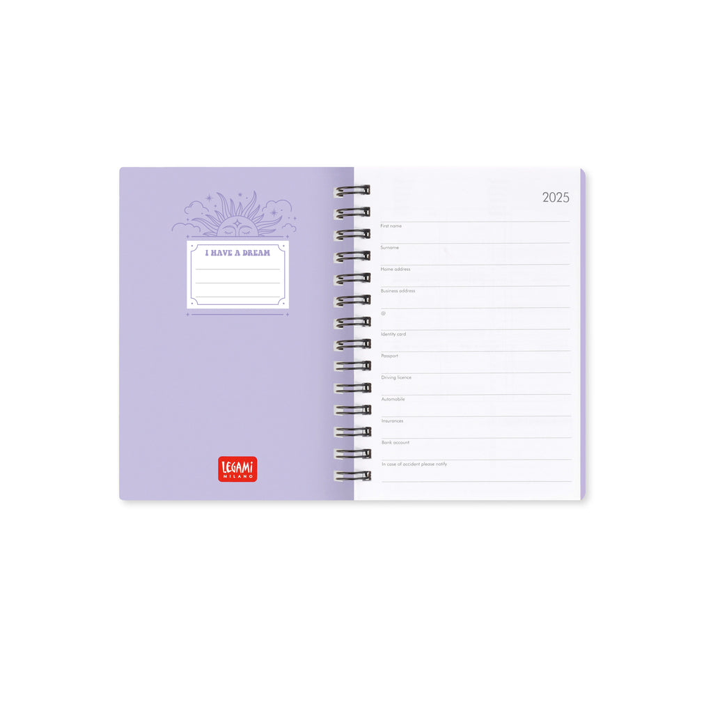 Agenda 2025 Semanal Pequena Espiral - Tarot