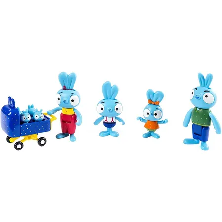 Spin Master Brave Bunnies Family 5er Pack mit Actionfiguren der Hasenfamilie