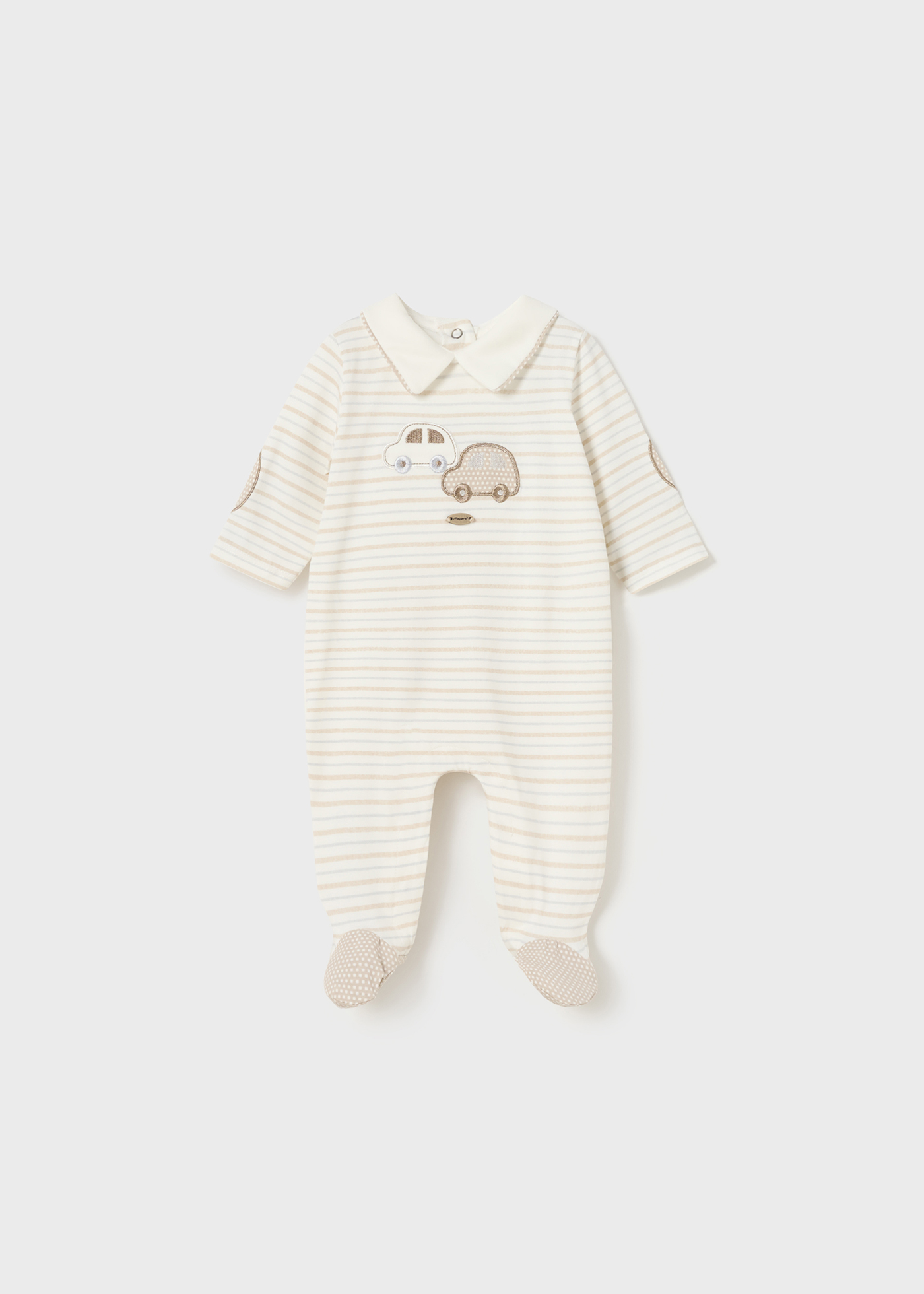 Conjunto de 2 pijamas com gola de algodão sustentável para recém-nascido