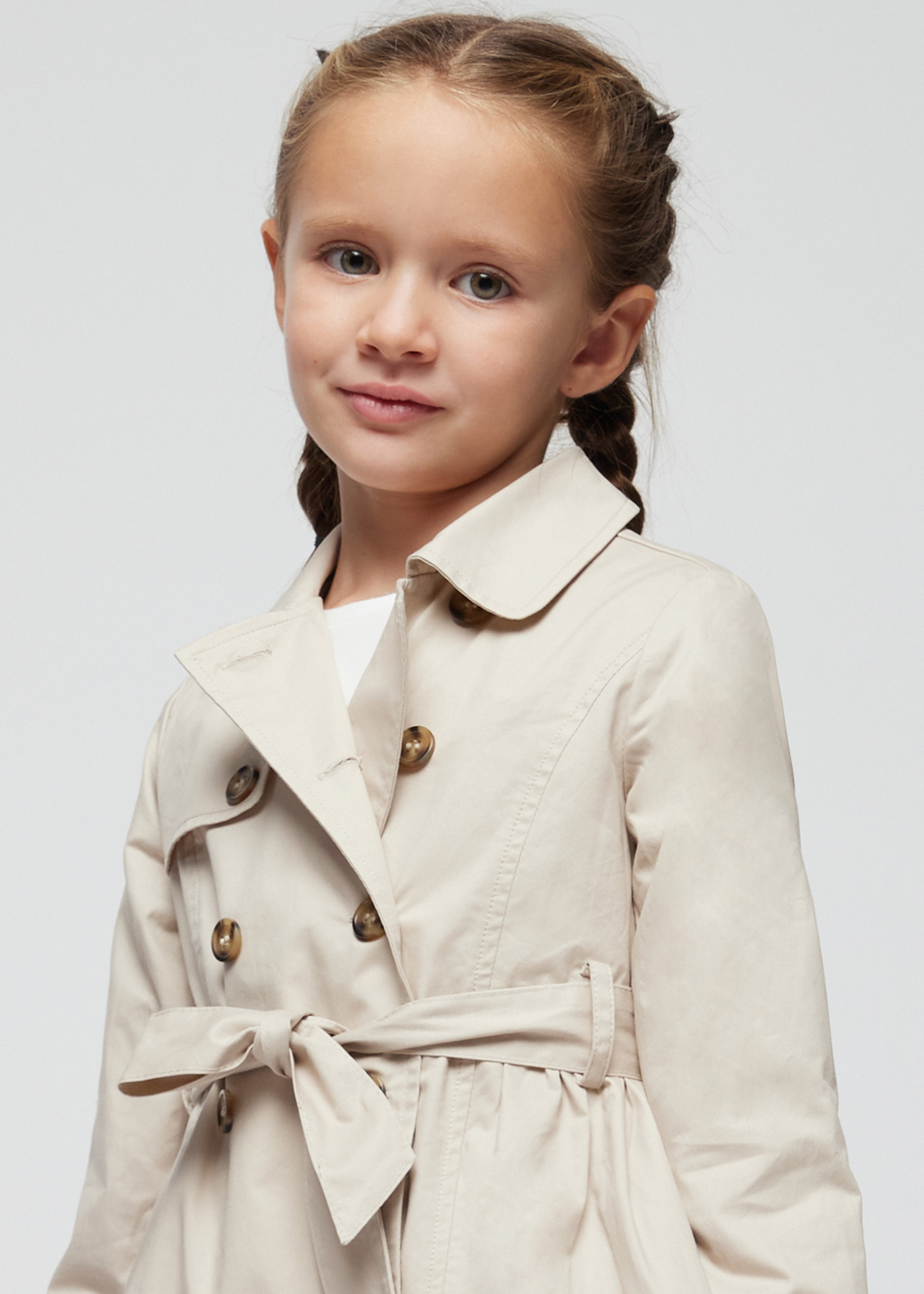 Casaco trench coat fúcsia infantil com laço