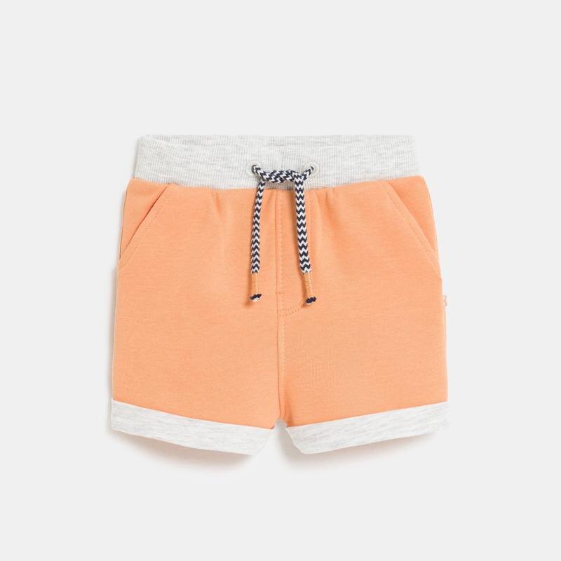 Short en maille taille élastiquée orange bébé fille Orange