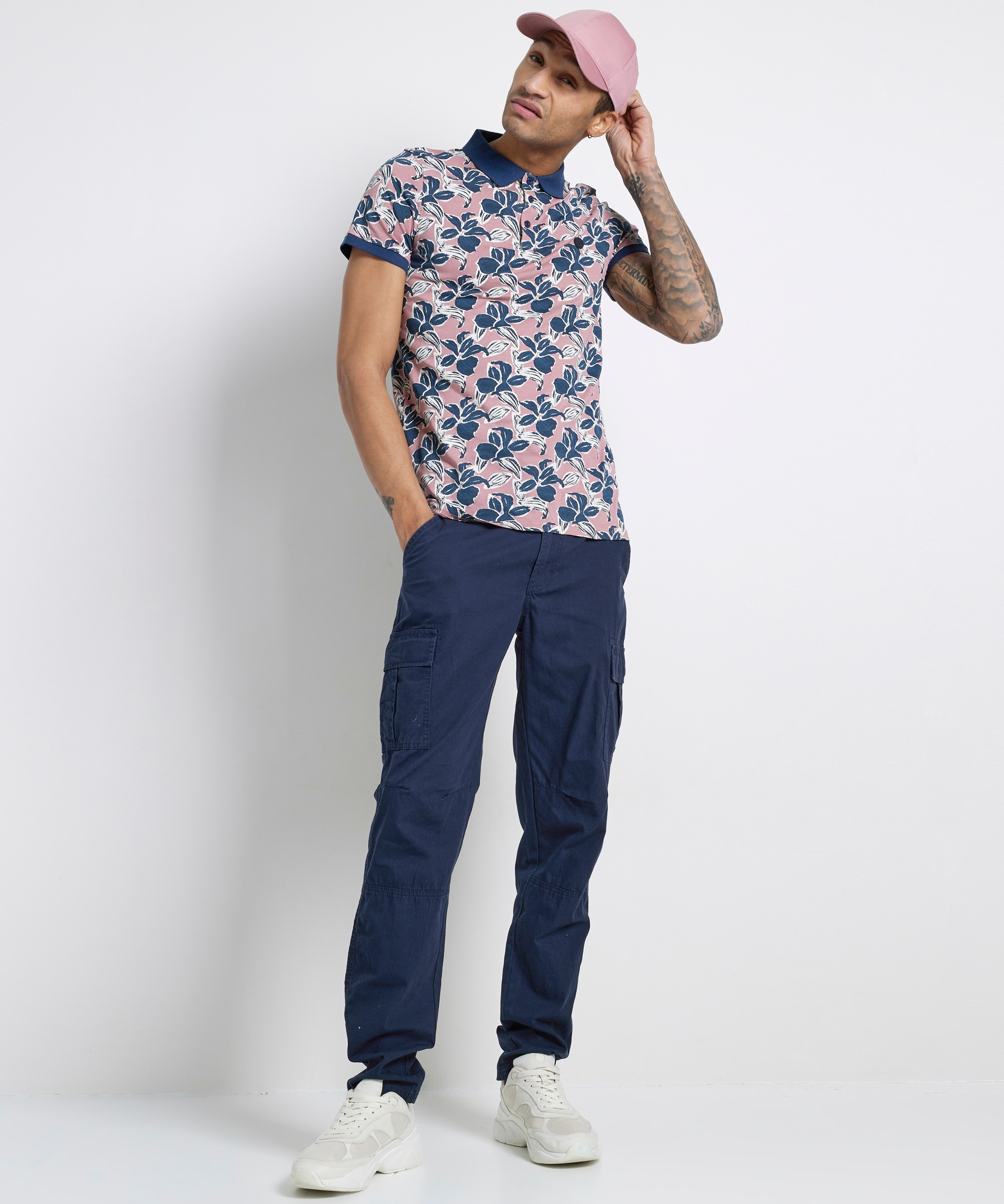 jersey polo all-over print