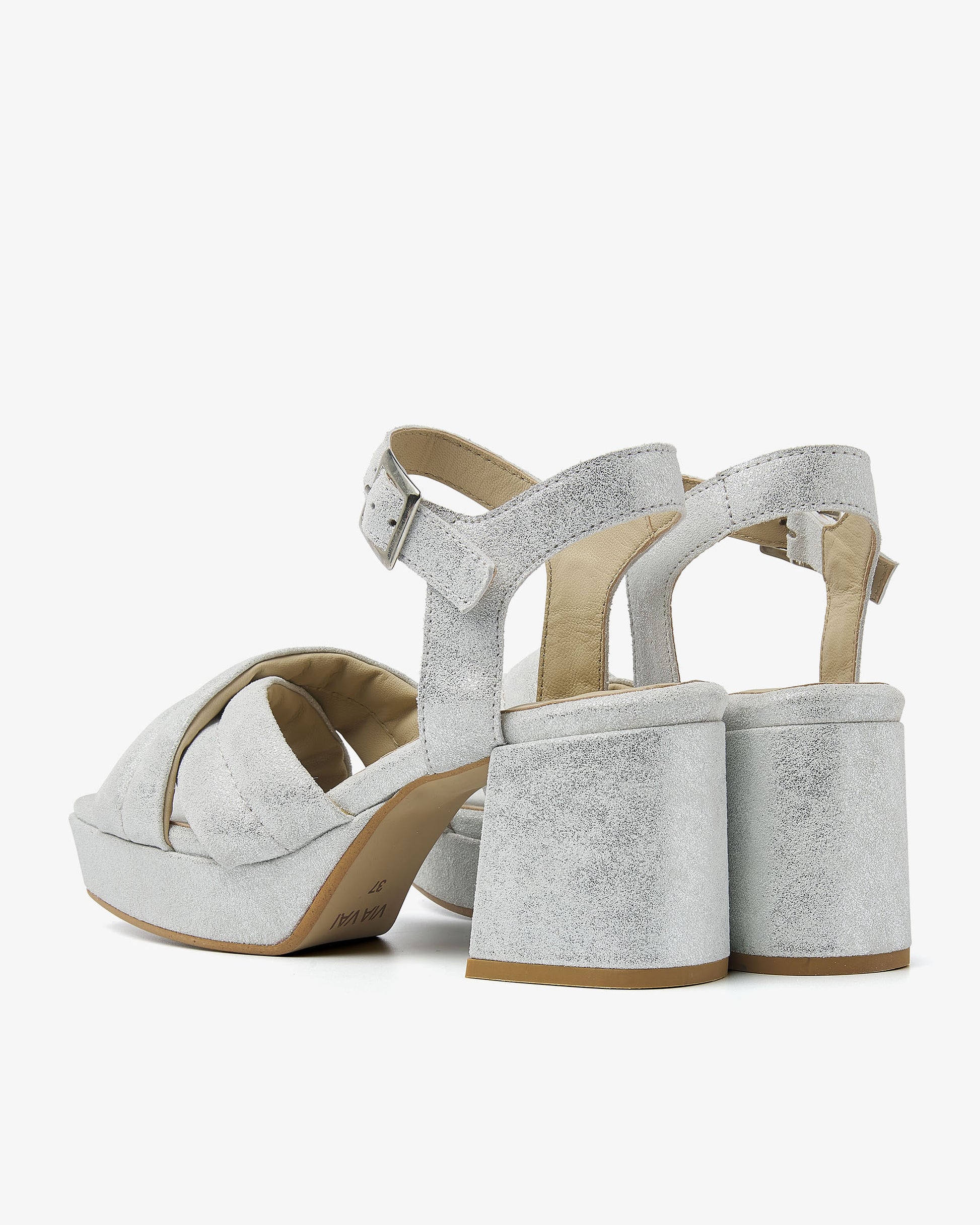 VIA VAI zilveren sandalen Cassia Gabriell