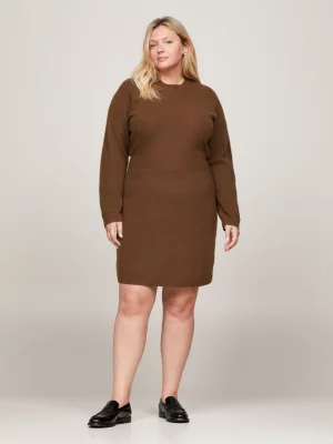 Vestido Curve de lã e cashmere com modelagem relaxada