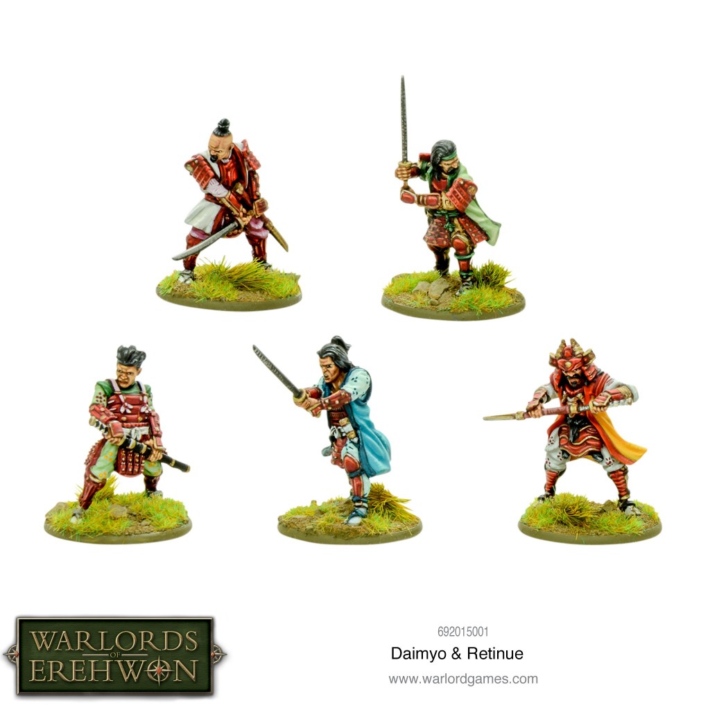 Warlords of Erehwon - Daimyo & retinue