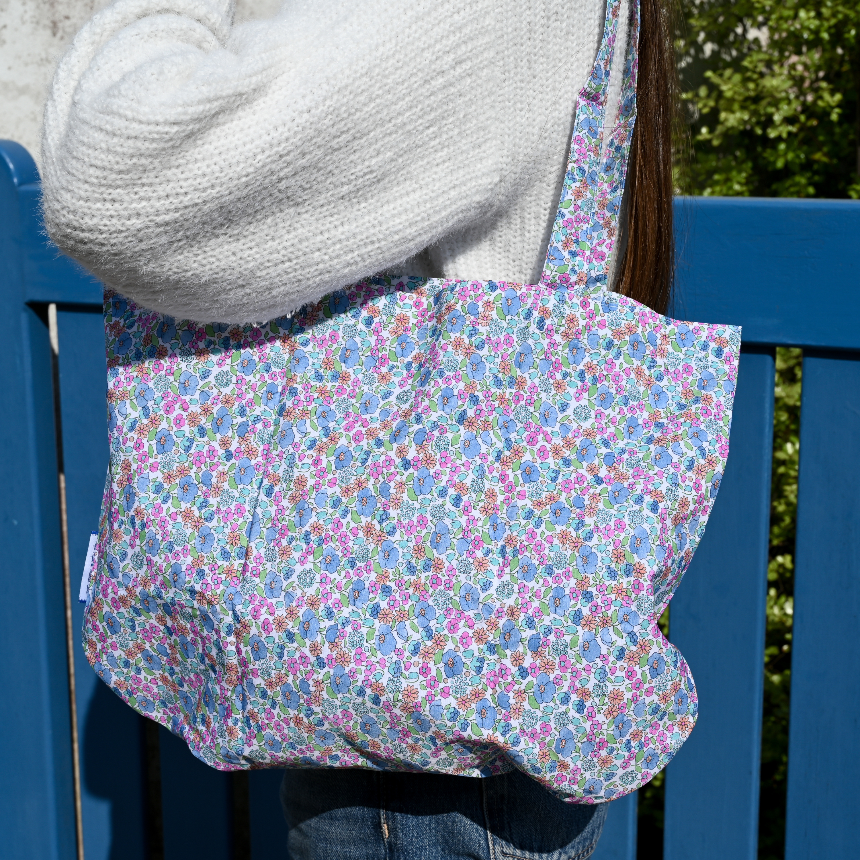 Sac Tote Bag Pliable Pastel Fleuri