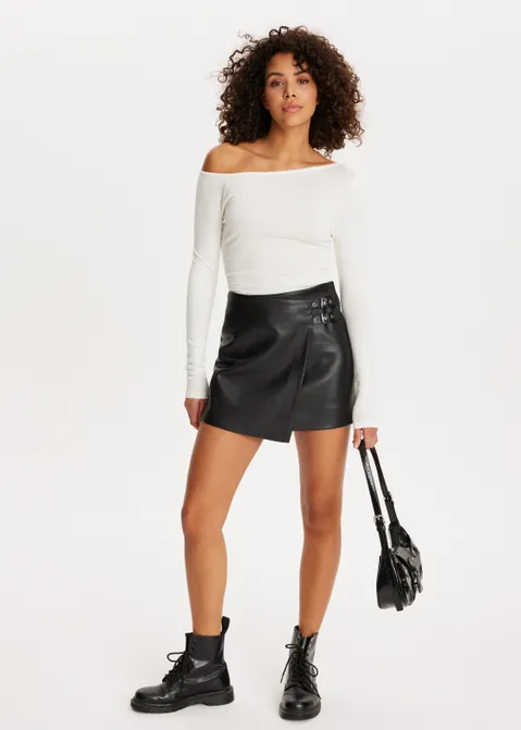 Off-shoulder trui off-white (WIT.O)