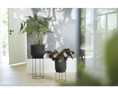 Bloempot met standaard elho b.for studio Ø 22 cm H 37,9 cm zwart voor binnengebruik