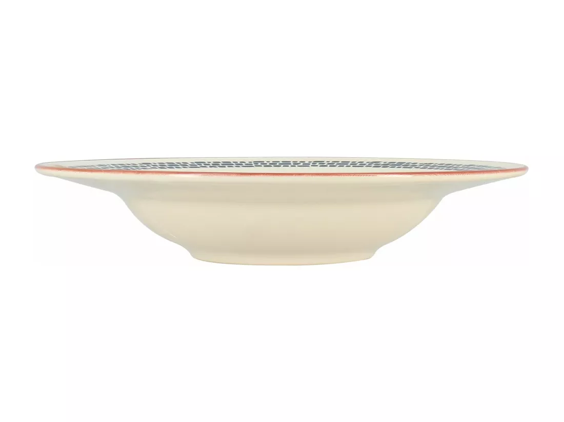 Novastyl - Lot 6 Assiettes A Pates Amatxi 28cm En Faience Blanc
