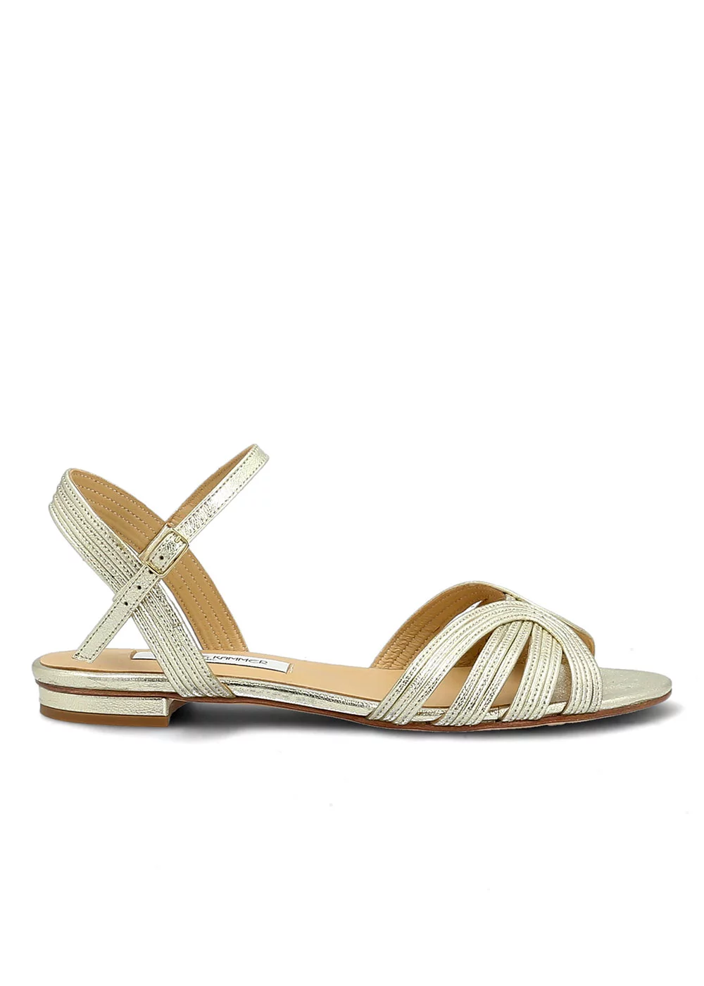 SANDALE VENDEE CUIR PLATINE