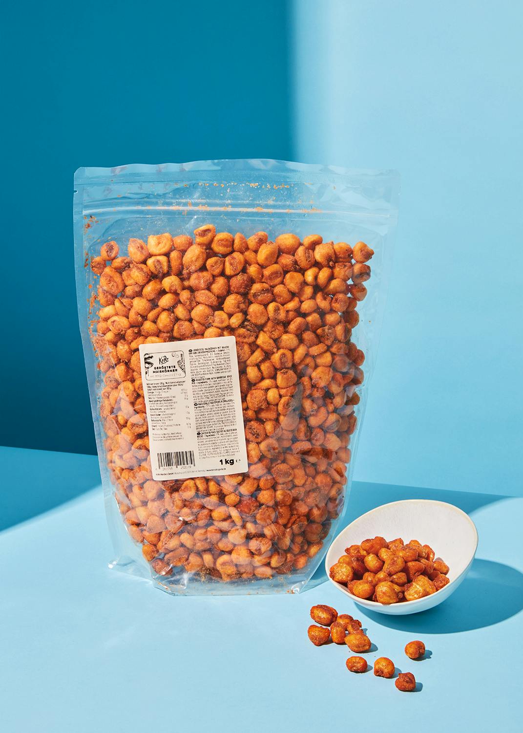 Geröstete Maiskörner mit BBQ-Gewürz 1 kg