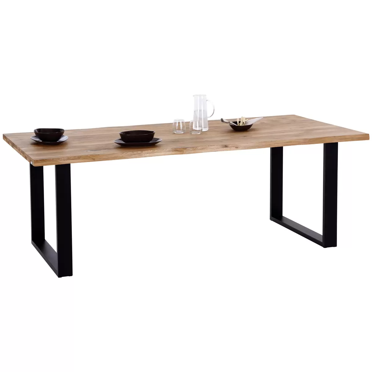 Esstisch James Wood 220 schwarz,Eiche