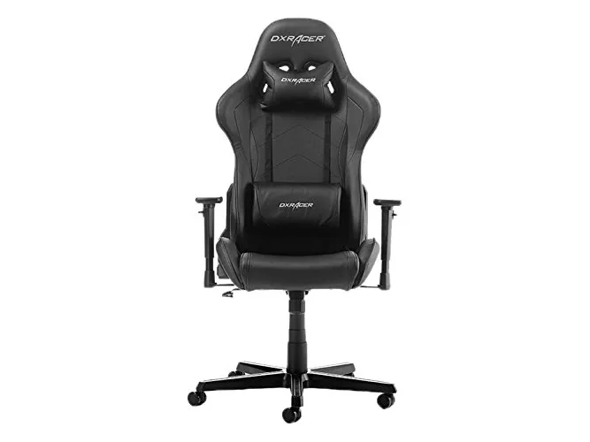 DXRacer Formula Series F08-N - Stol - armstøtter - T-formet - drejeled - polyuretan-læder - sort