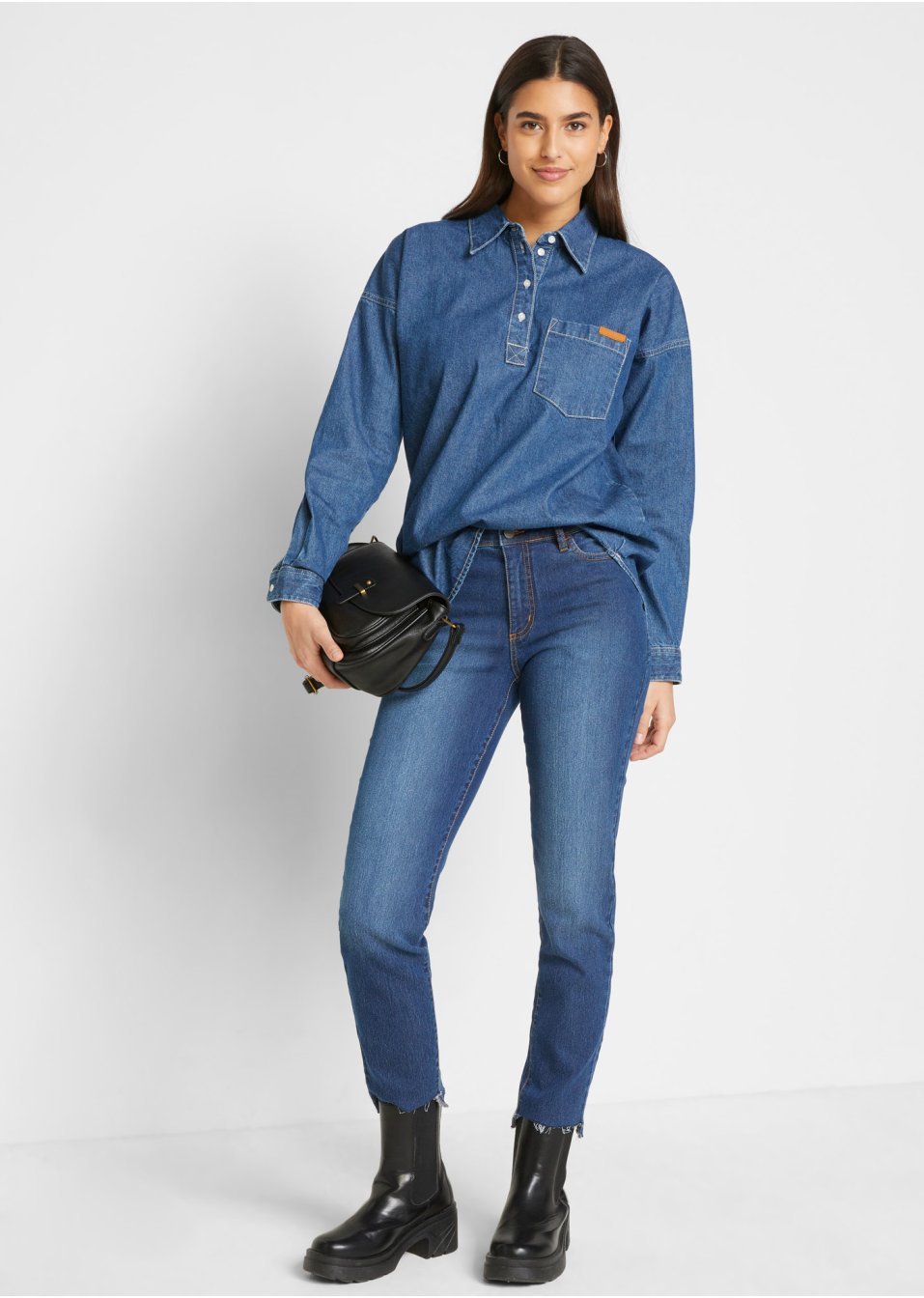 Chemisier en jean oversized