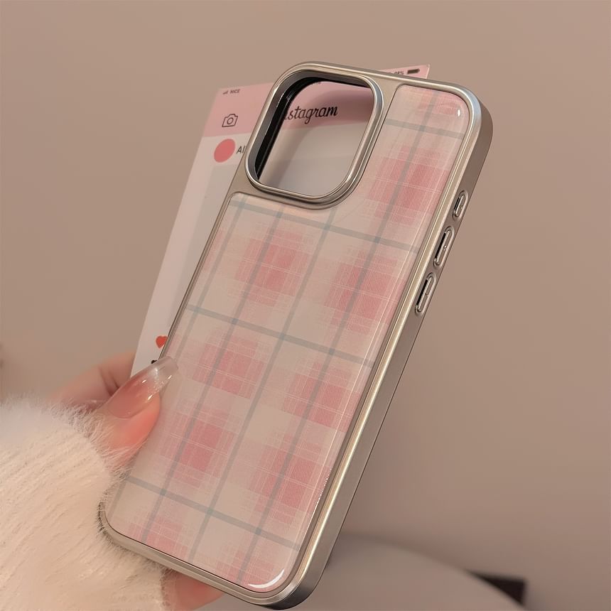 kloudkase - Geruit telefoonhoesje - iPhone 16 Pro Max / 16 Pro / 16 Plus / 16 / 15 Pro Max / 15 Pro / 15 Plus / 15 / 14 Pro Max / 14 Pro / 14 Plus / 14 / 13 Pro Max / 13 Pro / 13 / 13 Mini