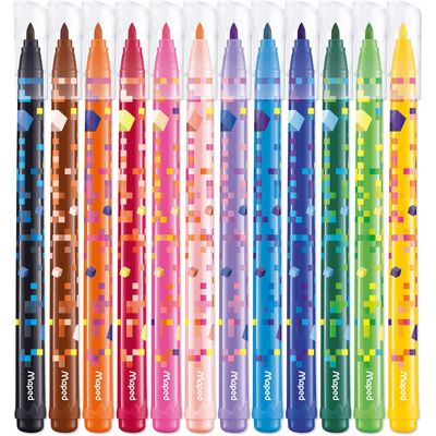 Maped Pixel Party - 12 Feutres en pochette carton